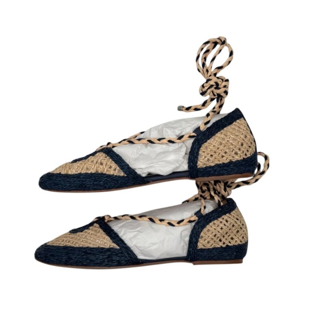 Schutz Jessel Flat Espadrille Sandals in Perla Nautico Blue NIB – Size 8 - Picture 7 of 10